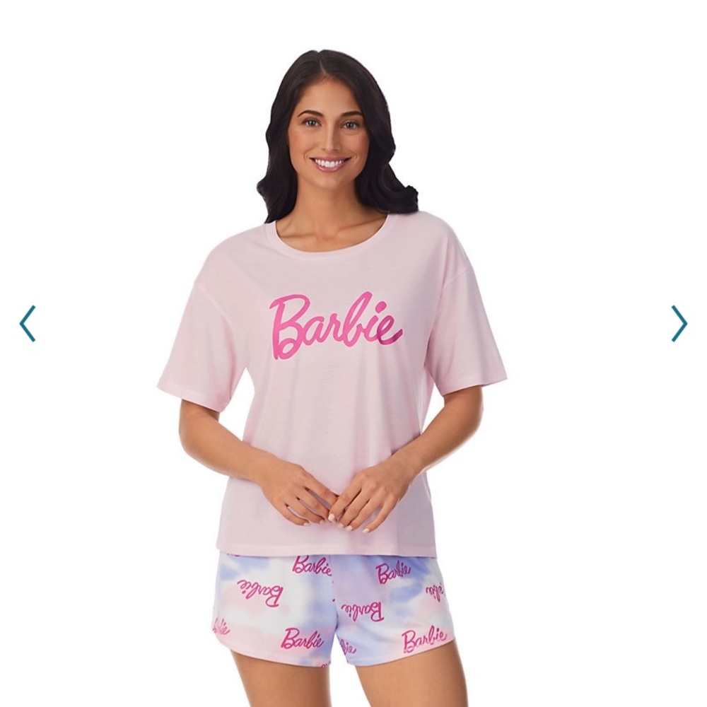 Pink Barbie pajama tee & pajama short set